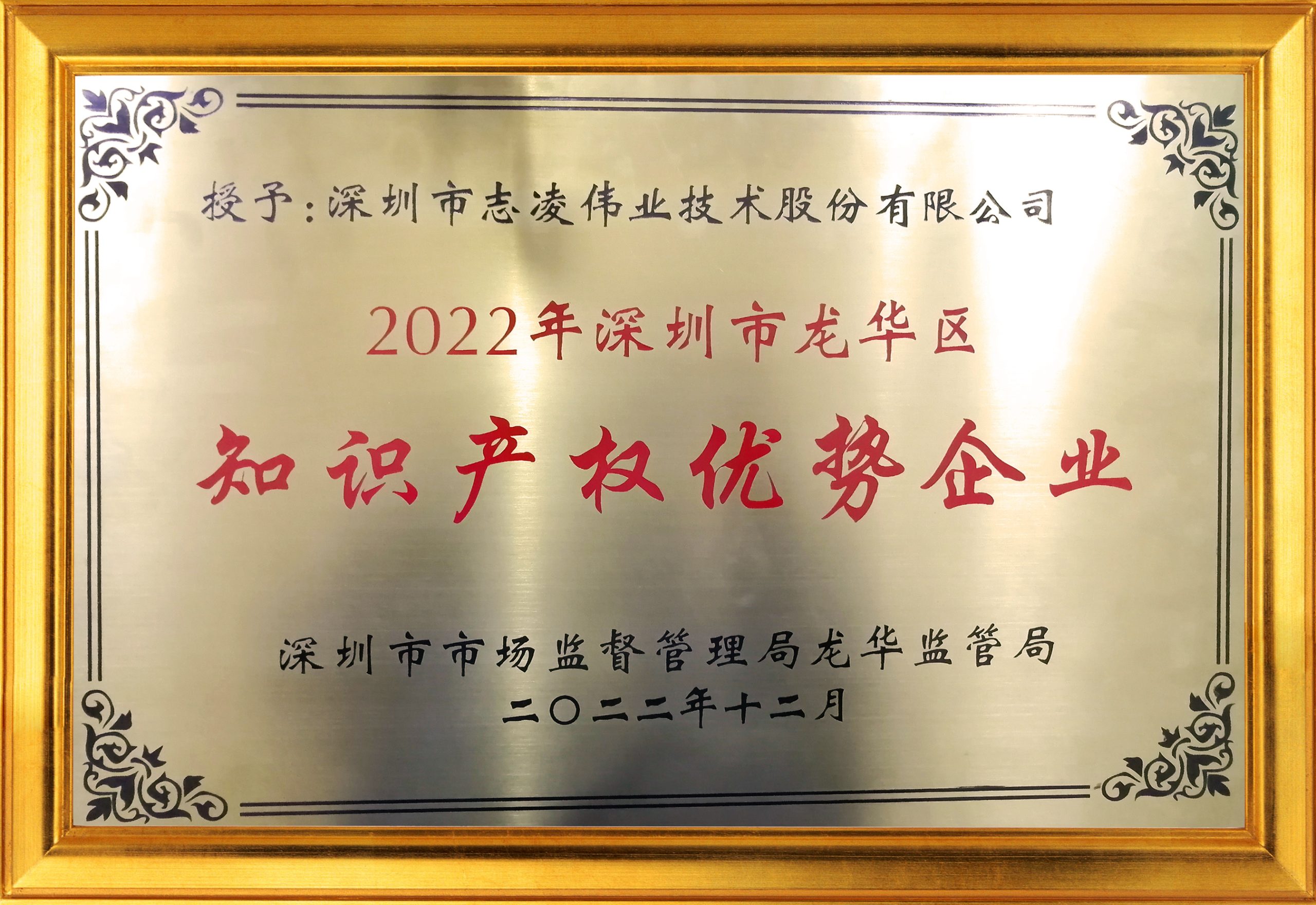 2022 Shenzhen Longhua District Intellectual Property Advantage Enterprise